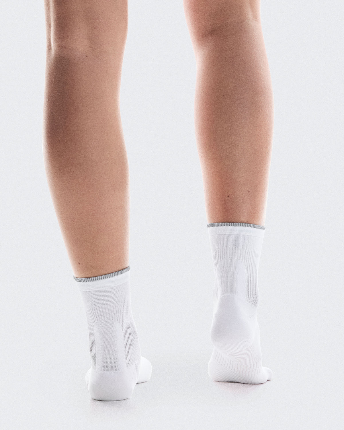 Elite Run Sock Mid White | Ivory - US 5659