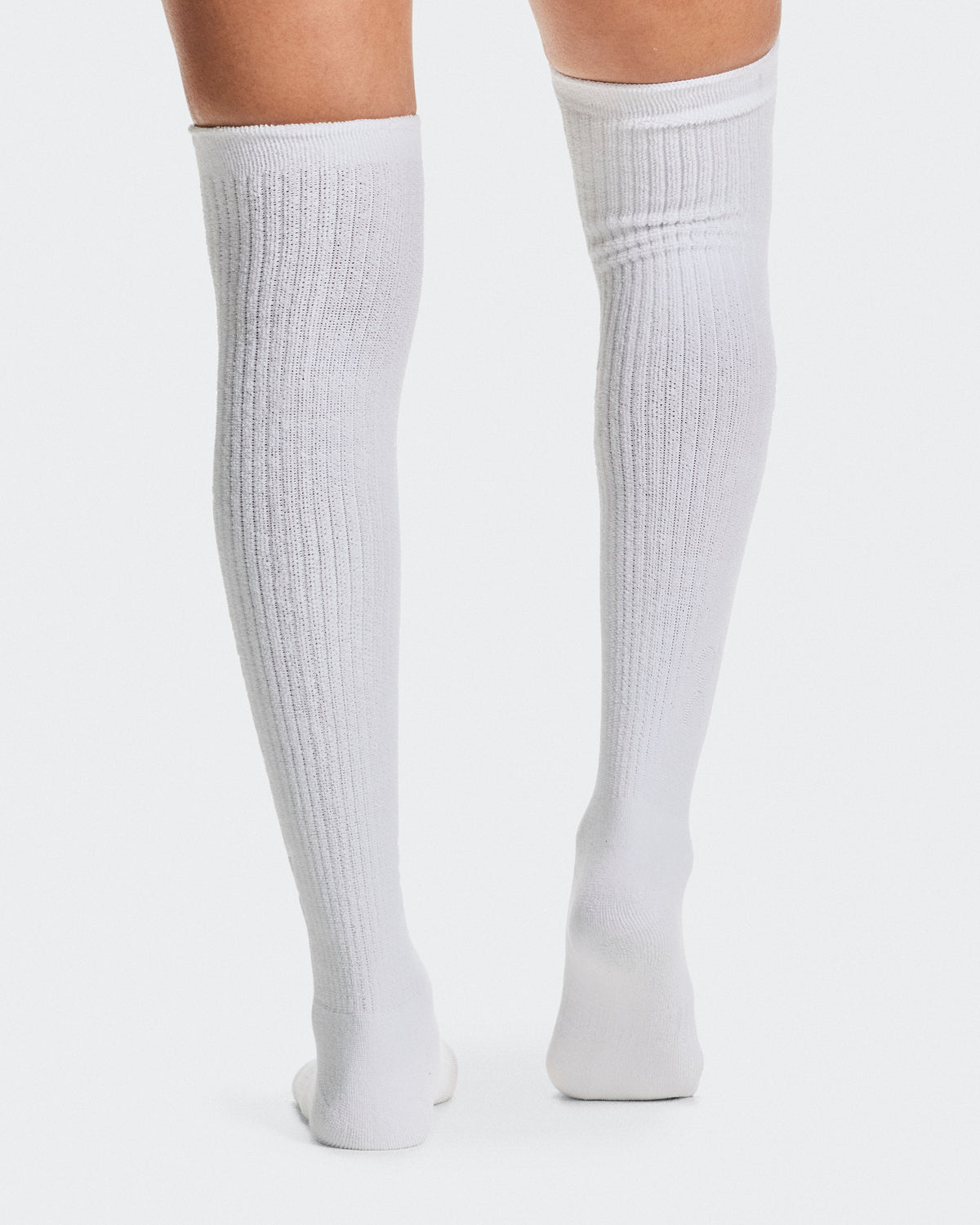 Terry Sock Knee High White - US 2917