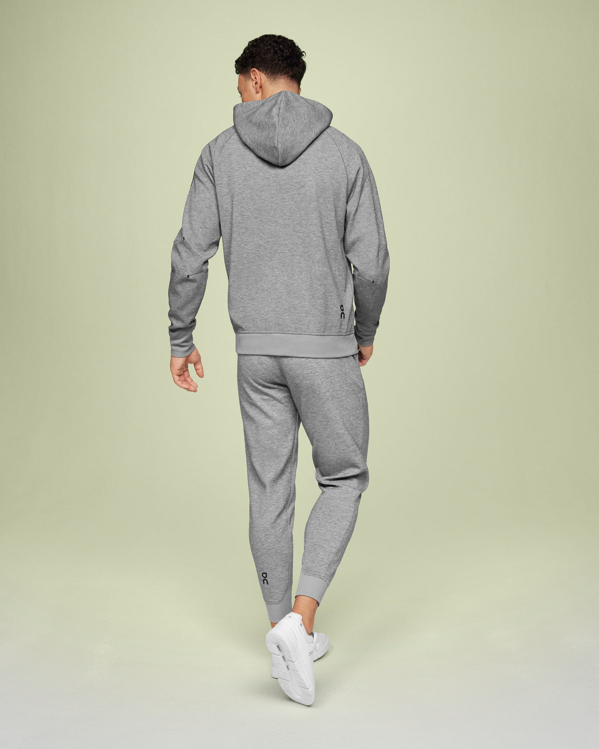 Men's Zipped Hoodie Grey - US 2703