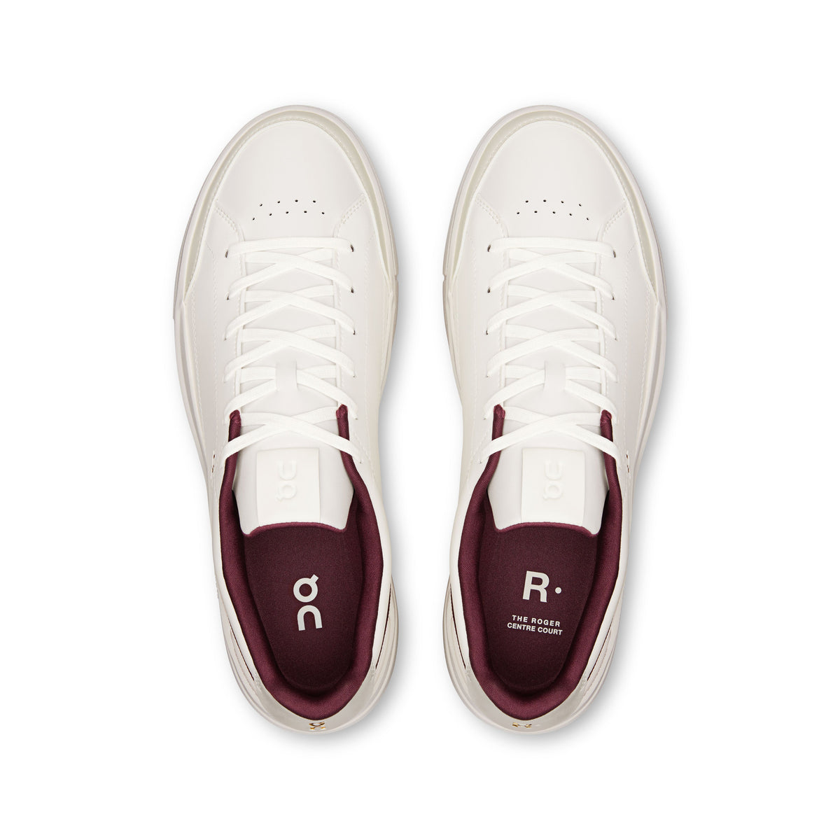 Men's THE ROGER Centre Court Ivory | Maroon - US 6698