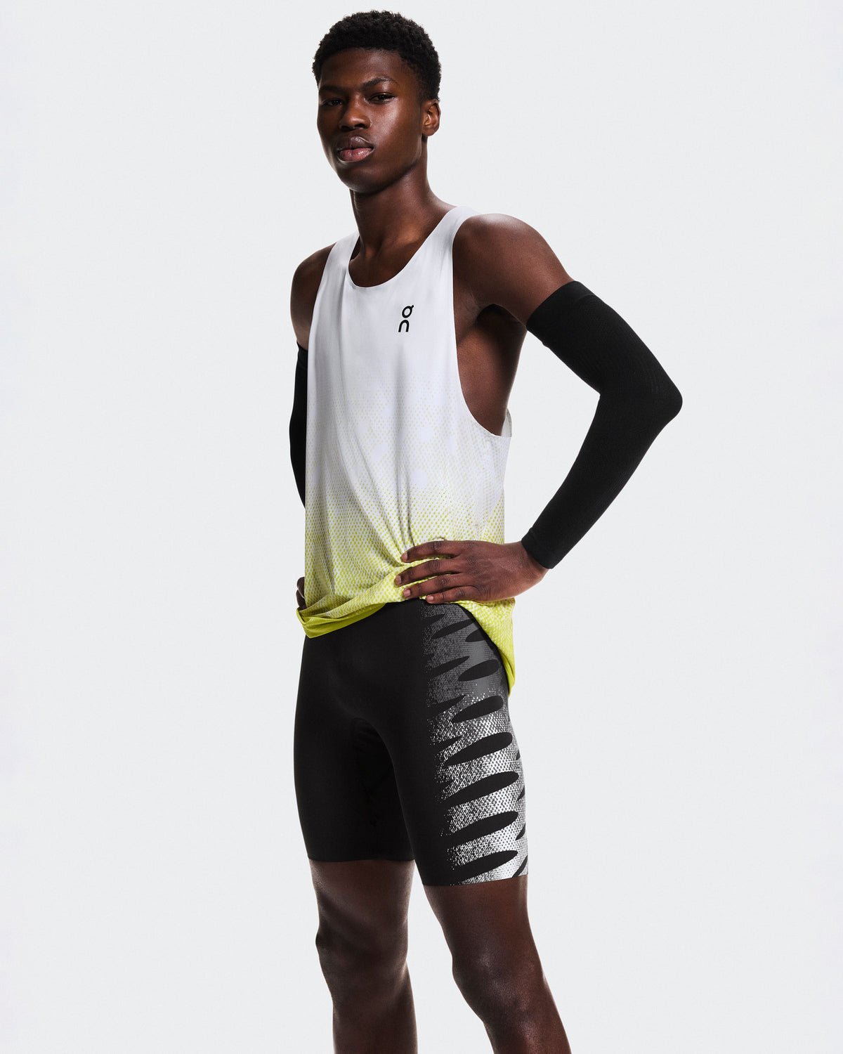 Men's Zero Half Tights Iron | White - US 6990