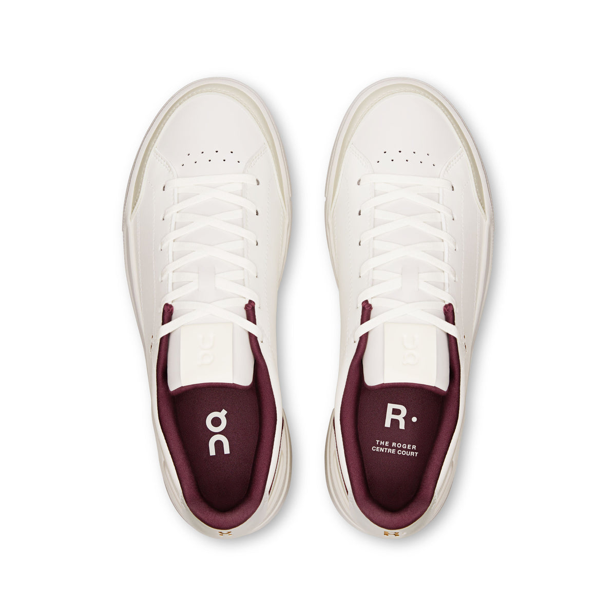 Women's THE ROGER Centre Court Ivory | Maroon - US 4901