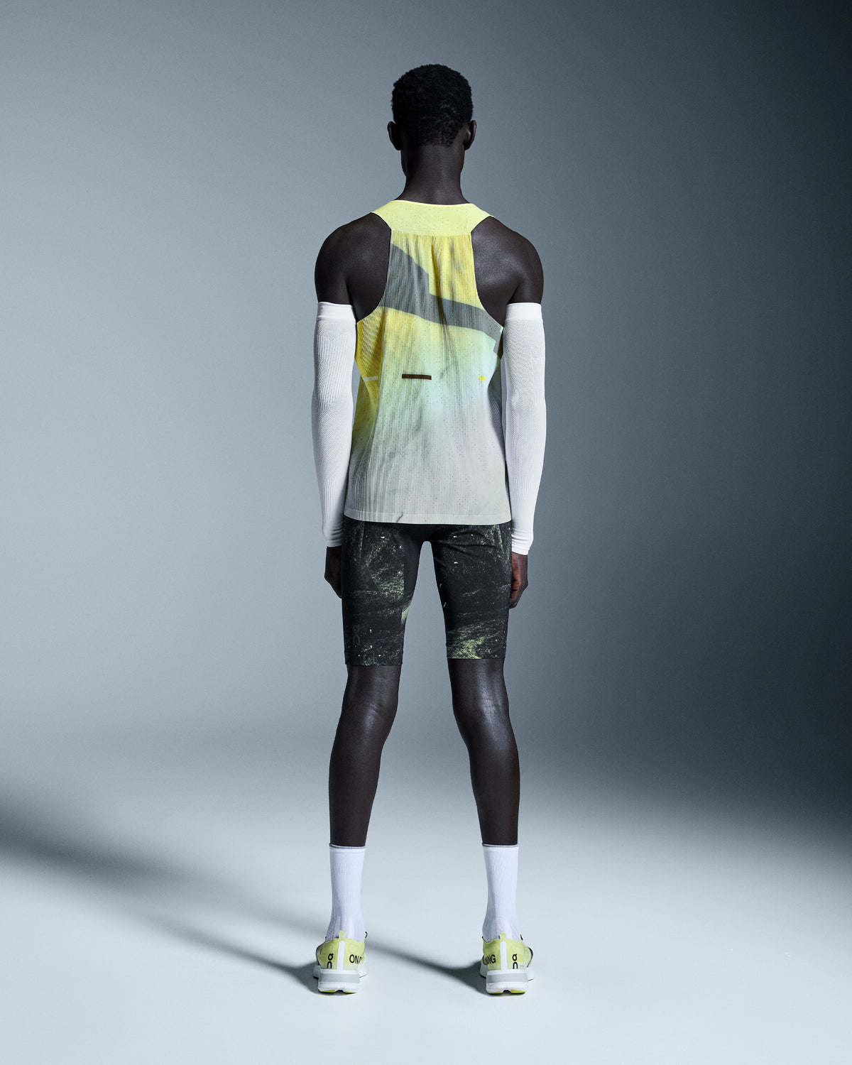 Men's Race Tights Half Black | Limelight - US 1779