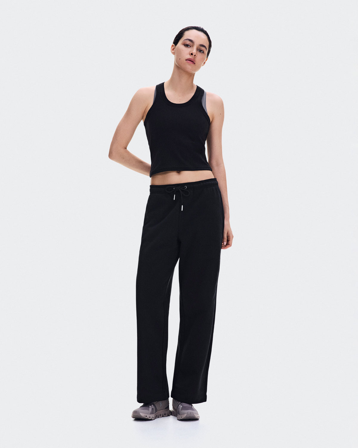 Women's All-Day Ribbed Tank Black - US 1393