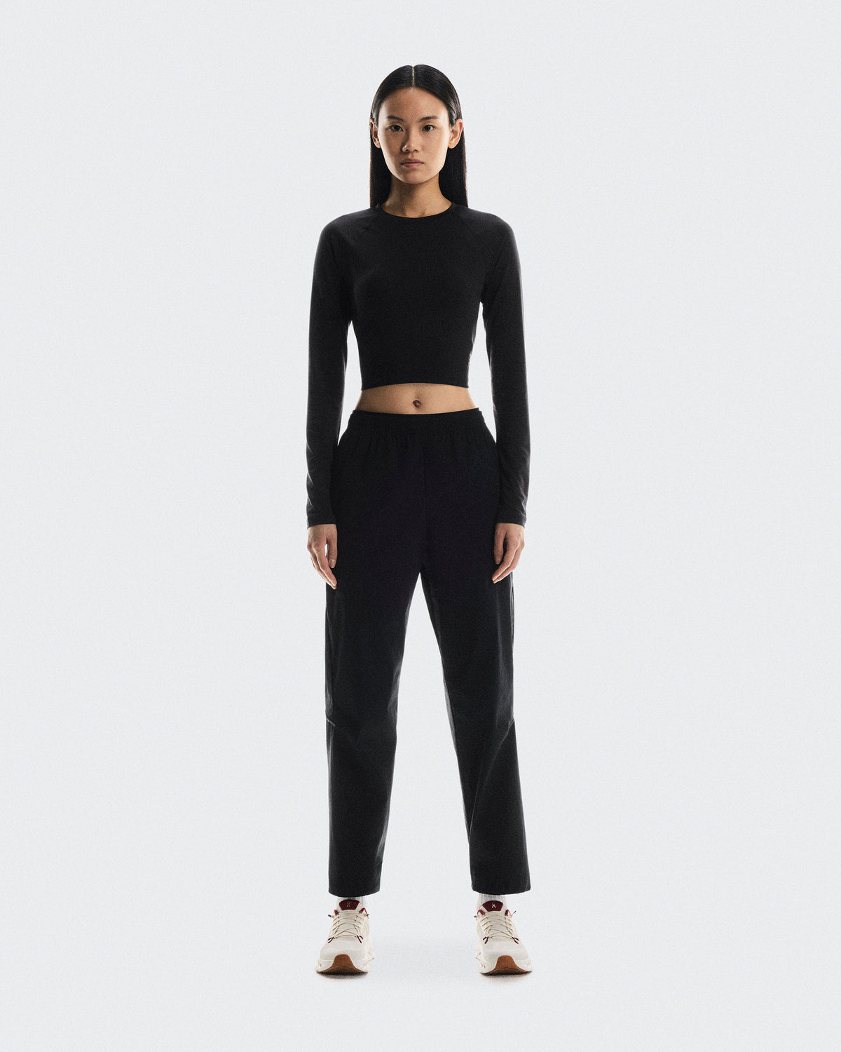 Women's Studio Long-T Crop Black - US 2291